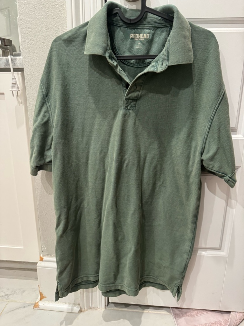 RedHead Men's Short Sleeve Polo in Olive Green